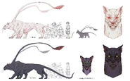 Concept art by April Prime of displacer beasts for The Wild Beyond the Witchlight.