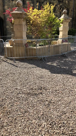 New plastic garden features.