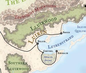 Map of Luiren circa 1372 DR.