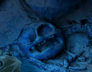 A beholder skull in Icasaracht's frozen lair.