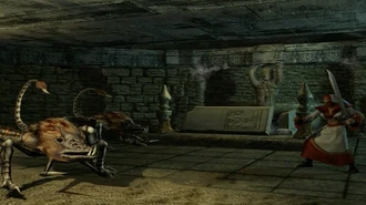 A defiled elven tomb, an adventurer and two hungry .