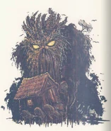 A nature elemental holding an entire cabin in its hands.[5]