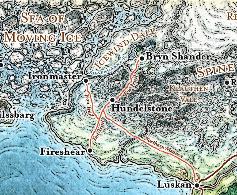 Forgotten Realms Icewind Dale Map Hundelstone | Forgotten Realms Wiki | Fandom