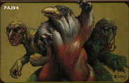 Jeff Easley's early art of a troll, an owlbear, and a shambling mound.