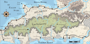 A map of Aglarond that shows Corth.
