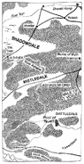 The map of of Mistledale, Shadowdale, and Cormanthor, featured in "Tantras."