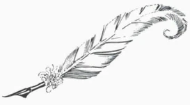 A quill pen.