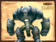 Promotional wallpaper of a mithral golem