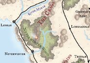 The 3rd-edition map of Neverwinter Wood and surrounding area.