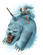 An arctic dwarf tries to take down a polar bear.
