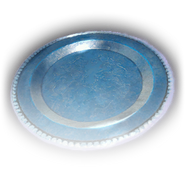 A silver plate.