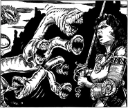 A phaerimm casting the spell fangs spell.