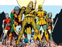 Ghoul warriors emerging from the ground.