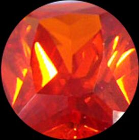 Minimally faceted flamegem, round cut