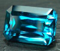 Faceted blue tourmaline gem photo by American-Thai Trading used by permission