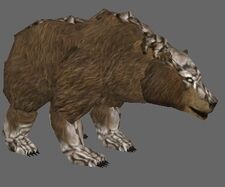 A dire bear in the Neverwinter Nights game editor.