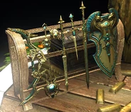 Gilded weapons for the friends of the Church of Waukeen.