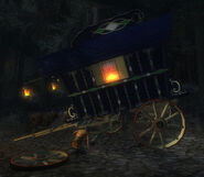 A broken down Vistani vardo.