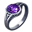 An amethyst ring.