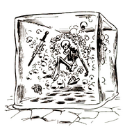 A gelatinous cube from 2nd edition.