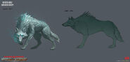 Winter wolf concept art.