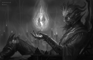 Concept art of Asmodeus, done for Waterdeep: Dragon Heist.