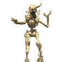 A depiction of a bone golem.