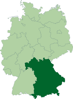 Location of Bavaria