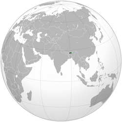 Location of Bhutan