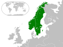 Location of Sweden-Norway