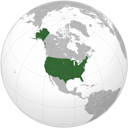 Location of United States