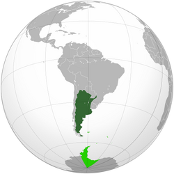 Location of Argentina