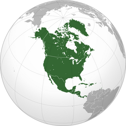 Location of North America