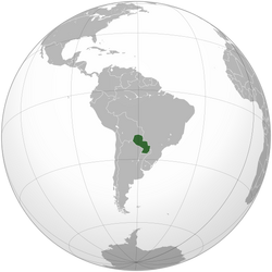 Location of Paraguay