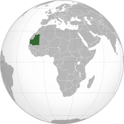 Location of Mauritania