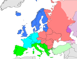 Location of Western Europe