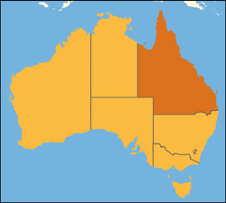 Location of Queensland