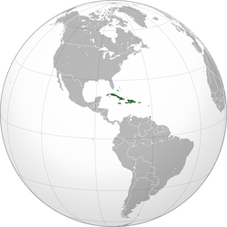 Location of Caribbean
