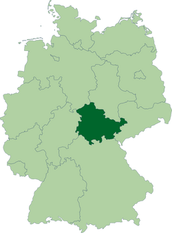 Location of Thuringia