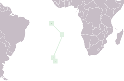 Location of Saint Helena, Ascension and Tristan da Cunha