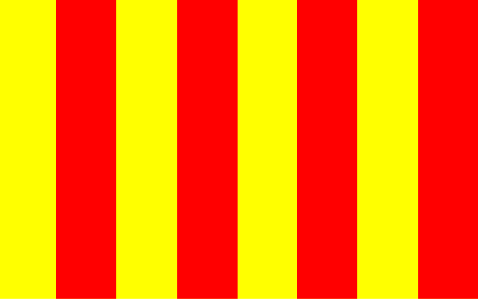 3' x 2' RED and YELLOW STRIPED FLAG Formula 1 Motor Racing F1 Track Marshall 