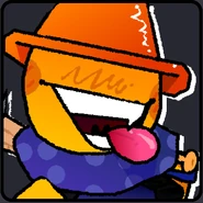 Noob from Outlaws of Robloxia, the origin of the Outlawed skin for Noob.