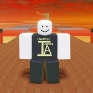 Combat Dummy in-game, seen from the front.