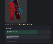 The official design winning said poll.