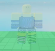DItto, with bugged hair being bald while using Ghostburger.