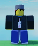 Aubree Noob in-game, seen from the front.