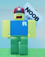 Toy Noob in-game, shown from the front.