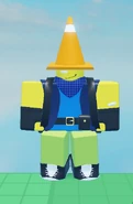 Outlawed Noob viewed from the front.