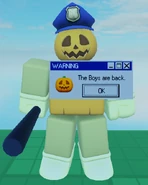 Gourd's Pizza Delivery minion, referencing GourdCop.