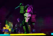 Scene Noob and Guest 666 in the back of Scenecore Slasher’s render.